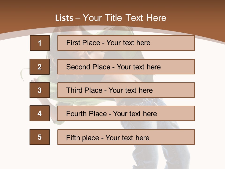 Grace Posing White PowerPoint Template
