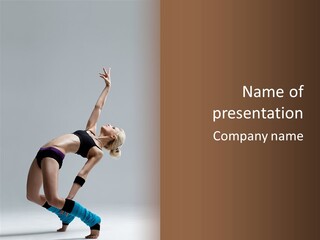 Sensuality Cheerful Jump PowerPoint Template