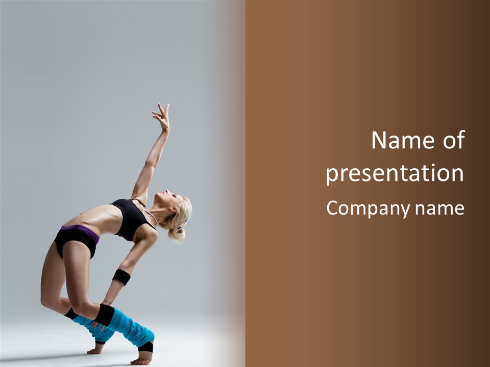 Sensuality Cheerful Jump PowerPoint Template