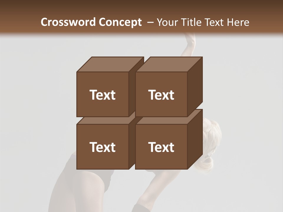 Sensuality Cheerful Jump PowerPoint Template