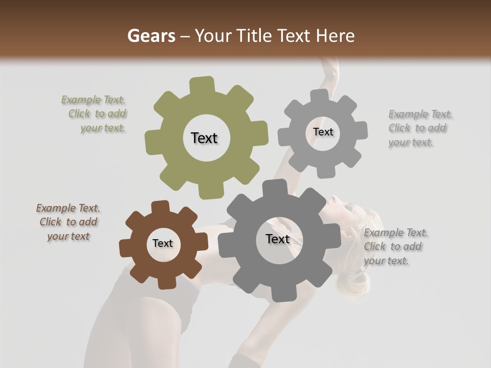 Sensuality Cheerful Jump PowerPoint Template