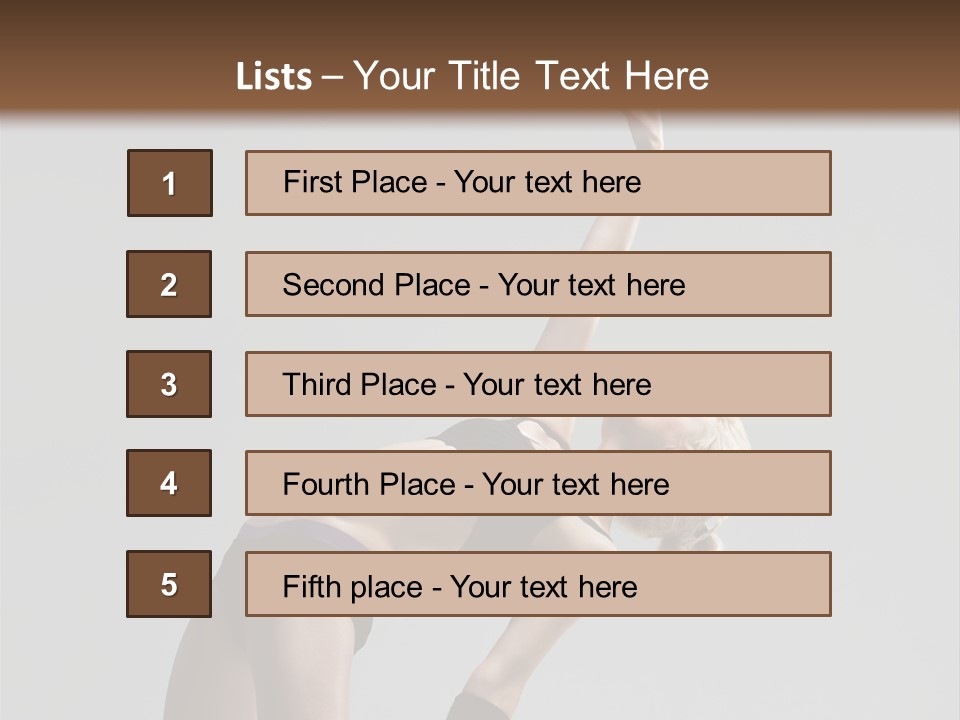 Sensuality Cheerful Jump PowerPoint Template