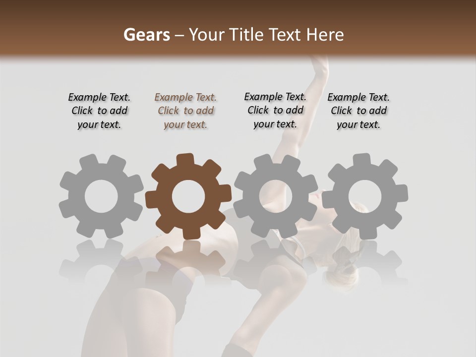 Sensuality Cheerful Jump PowerPoint Template