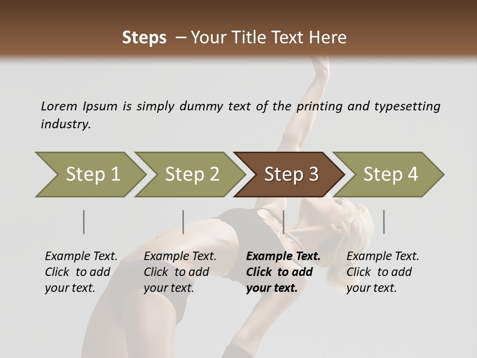 Sensuality Cheerful Jump PowerPoint Template