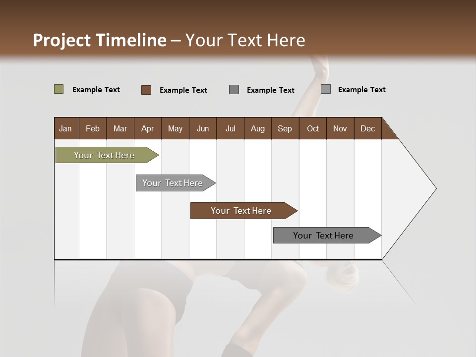 Sensuality Cheerful Jump PowerPoint Template