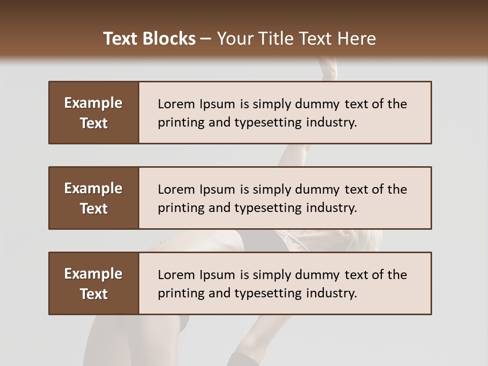 Sensuality Cheerful Jump PowerPoint Template