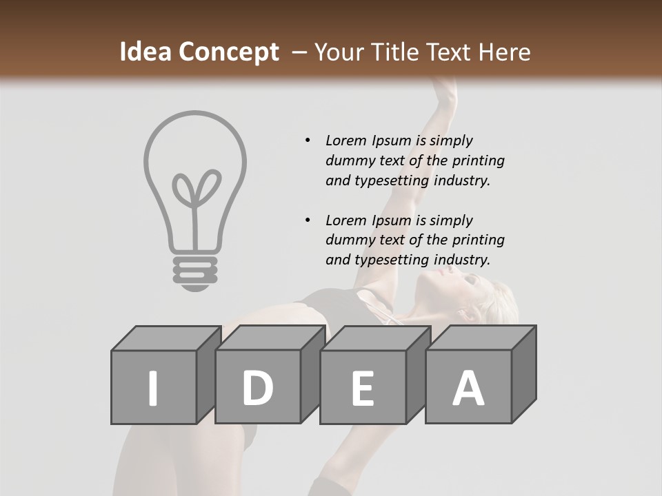 Sensuality Cheerful Jump PowerPoint Template