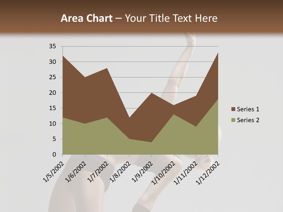 Sensuality Cheerful Jump PowerPoint Template