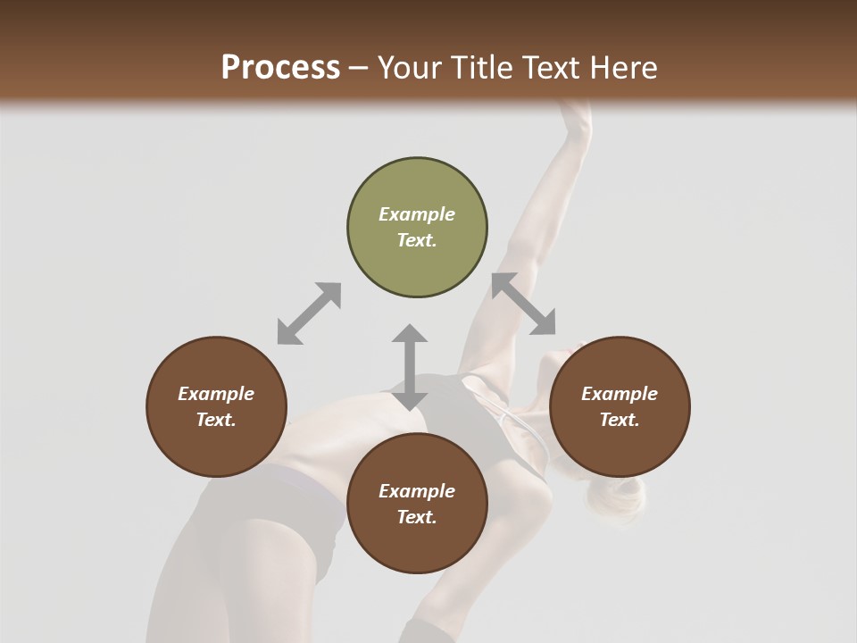 Sensuality Cheerful Jump PowerPoint Template