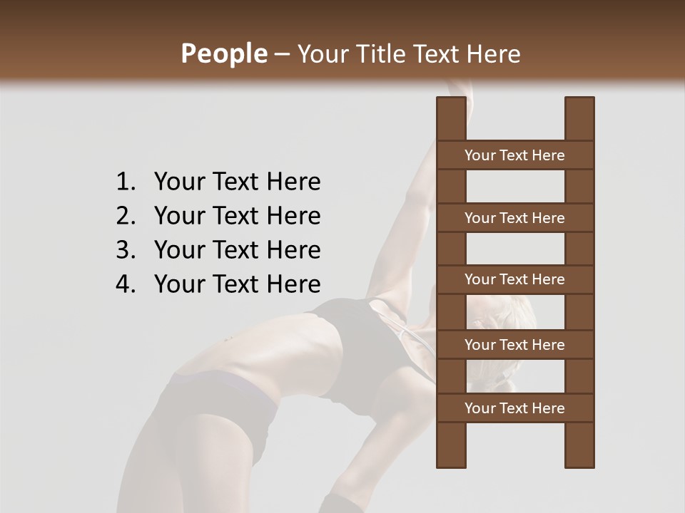 Sensuality Cheerful Jump PowerPoint Template