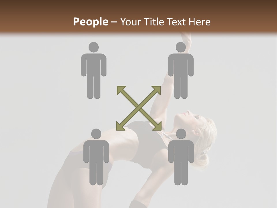 Sensuality Cheerful Jump PowerPoint Template