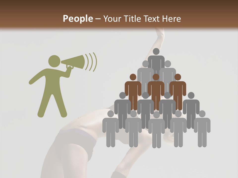 Sensuality Cheerful Jump PowerPoint Template