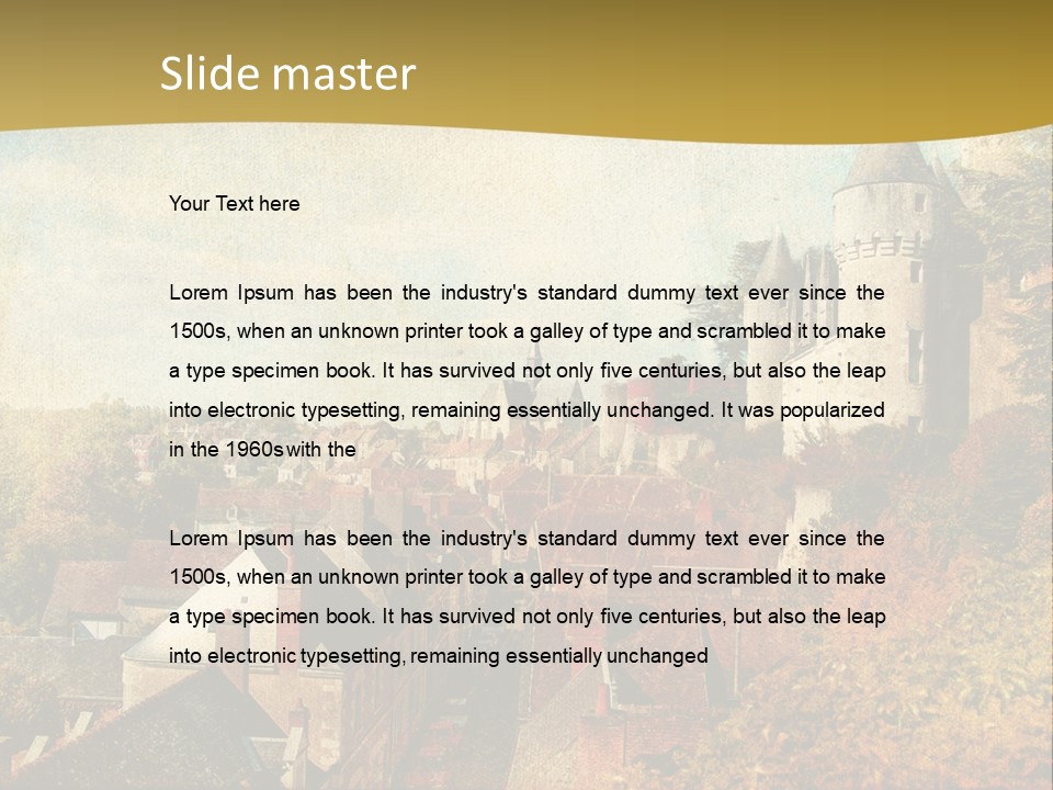 Tourism Romantic Grunge PowerPoint Template