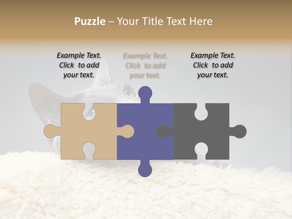 Cute Whiskers Lying PowerPoint Template