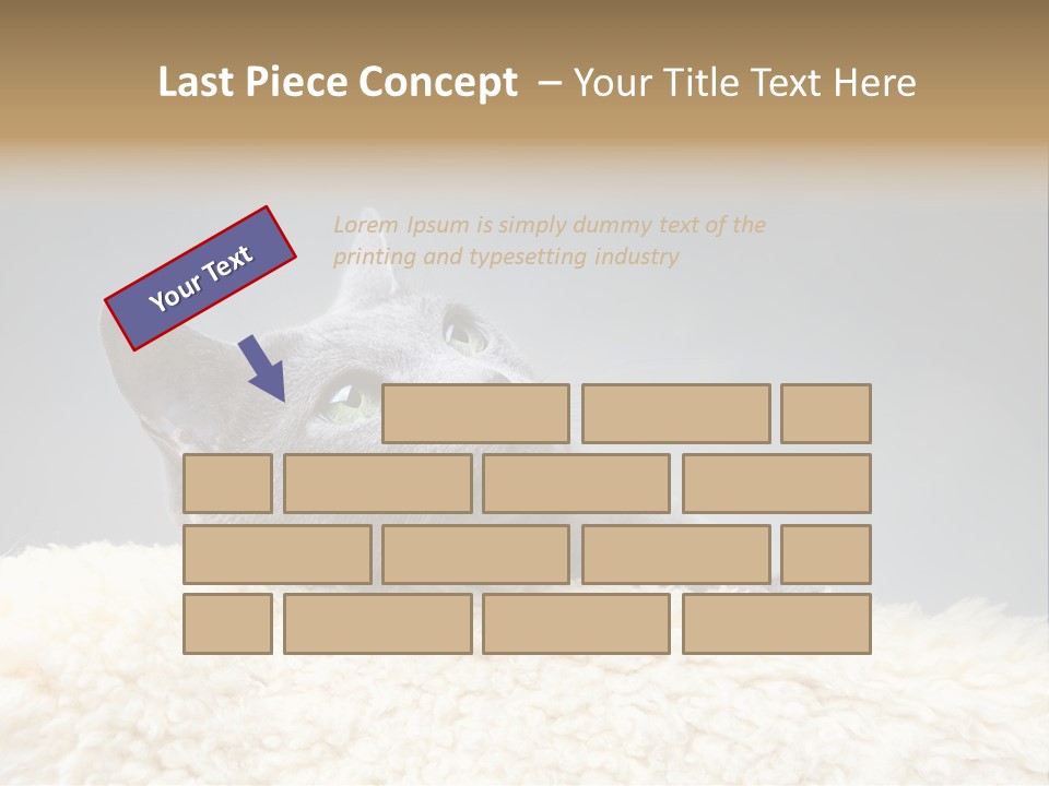 Cute Whiskers Lying PowerPoint Template