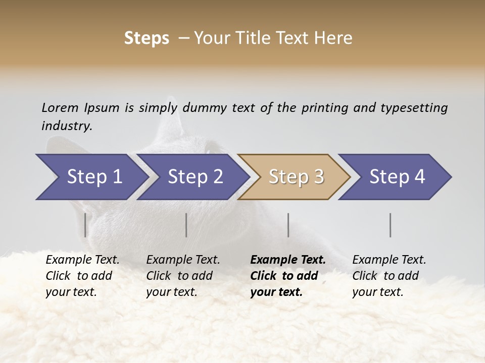 Cute Whiskers Lying PowerPoint Template