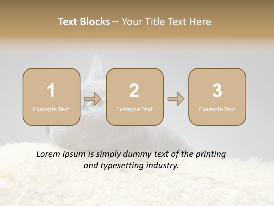 Cute Whiskers Lying PowerPoint Template