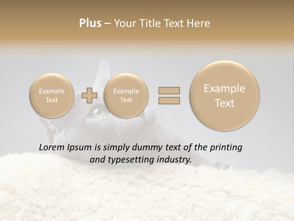 Cute Whiskers Lying PowerPoint Template