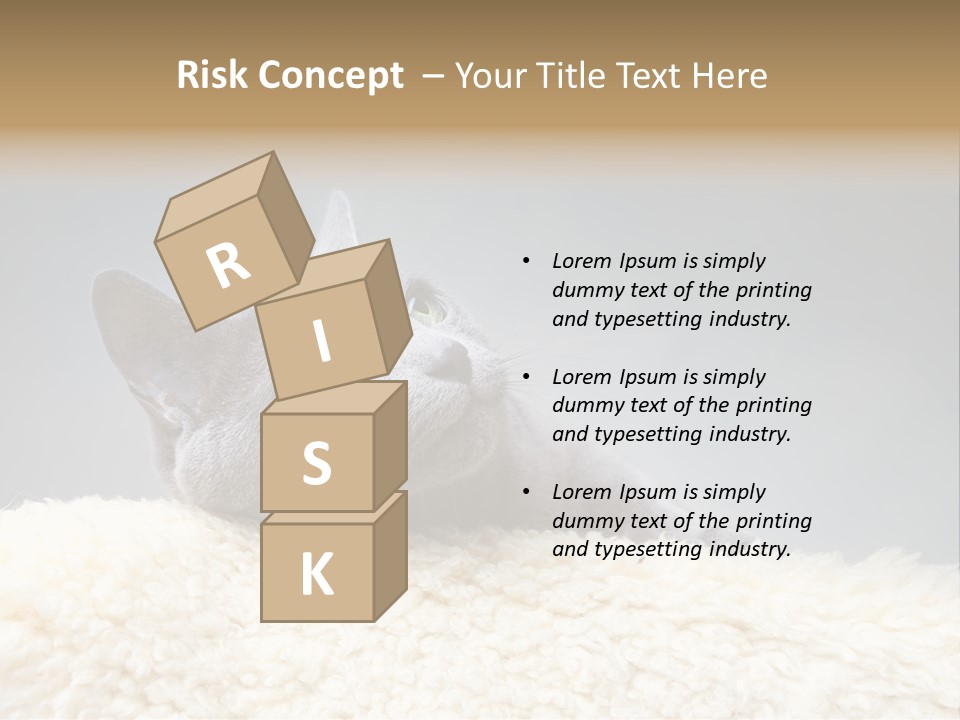 Cute Whiskers Lying PowerPoint Template