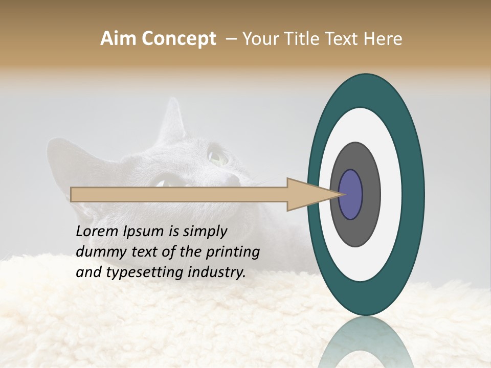 Cute Whiskers Lying PowerPoint Template