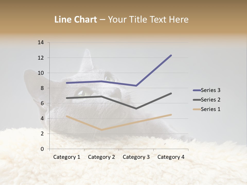 Cute Whiskers Lying PowerPoint Template