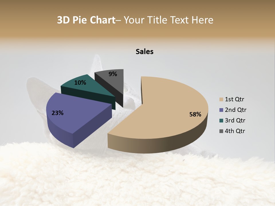 Cute Whiskers Lying PowerPoint Template
