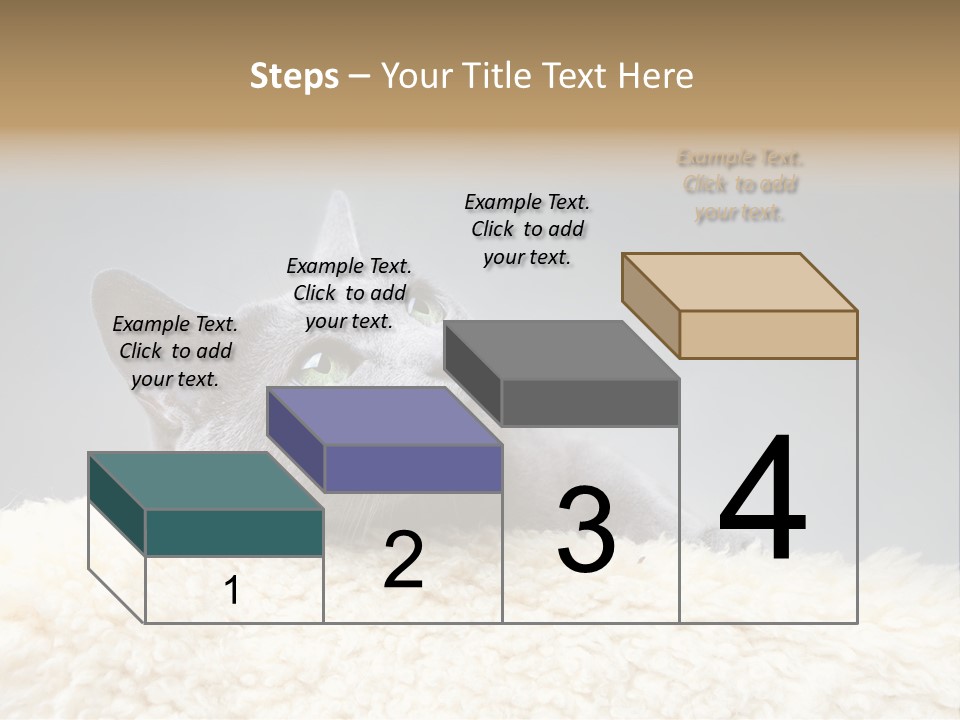 Cute Whiskers Lying PowerPoint Template