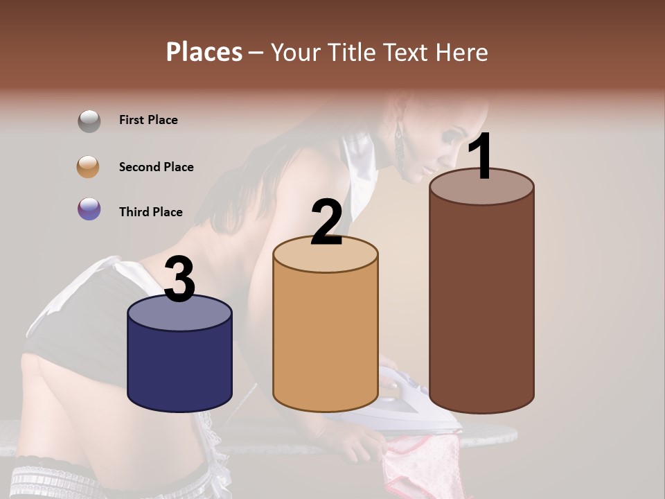 Flirt Standing Female PowerPoint Template