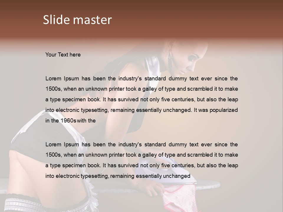 Flirt Standing Female PowerPoint Template