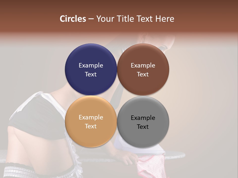 Flirt Standing Female PowerPoint Template