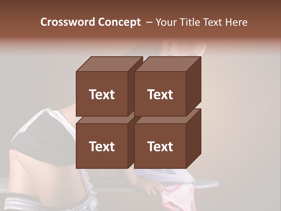 Flirt Standing Female PowerPoint Template