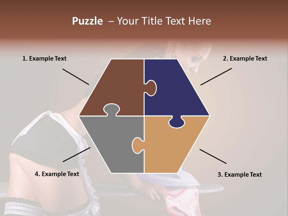 Flirt Standing Female PowerPoint Template