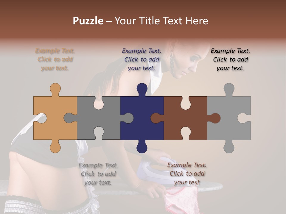 Flirt Standing Female PowerPoint Template