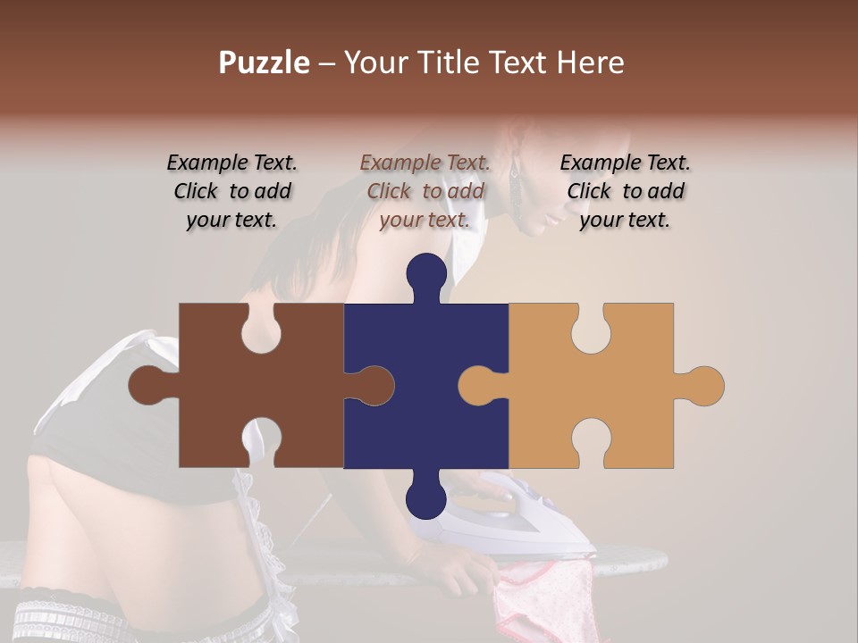 Flirt Standing Female PowerPoint Template