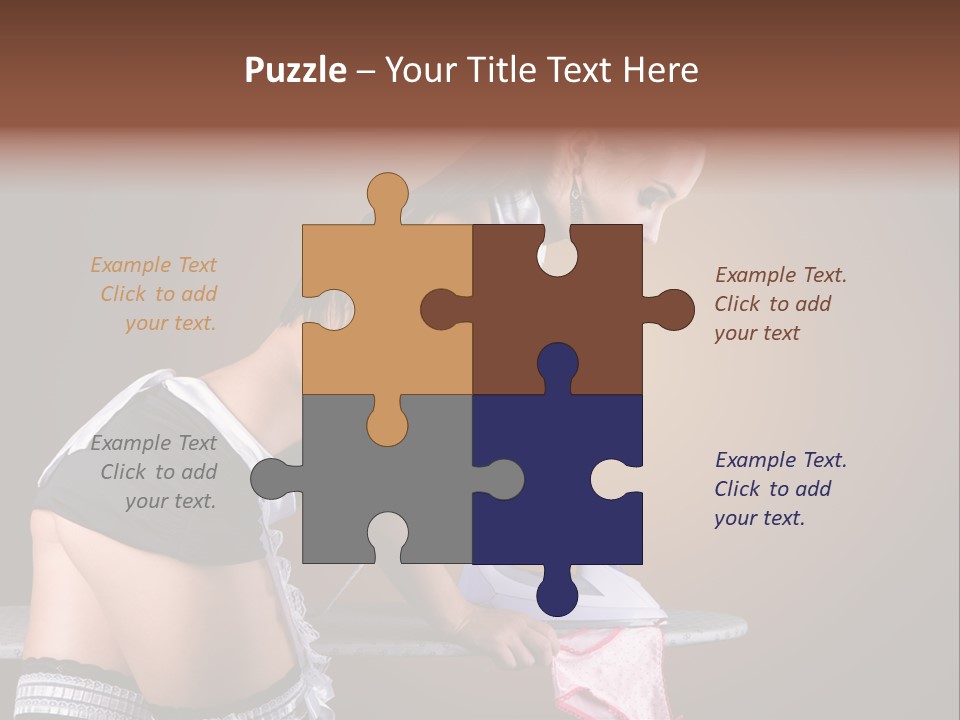 Flirt Standing Female PowerPoint Template