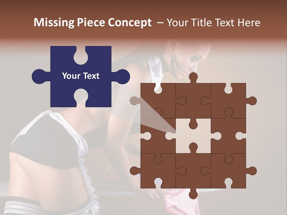 Flirt Standing Female PowerPoint Template