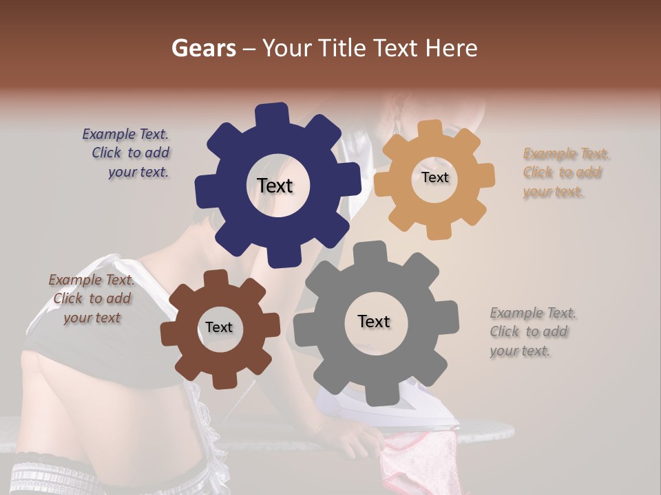 Flirt Standing Female PowerPoint Template