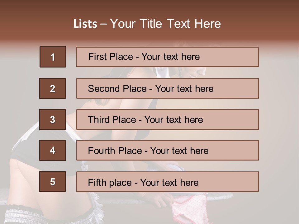 Flirt Standing Female PowerPoint Template