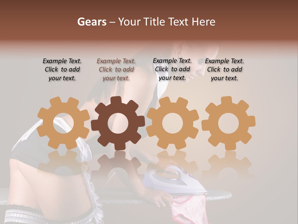 Flirt Standing Female PowerPoint Template