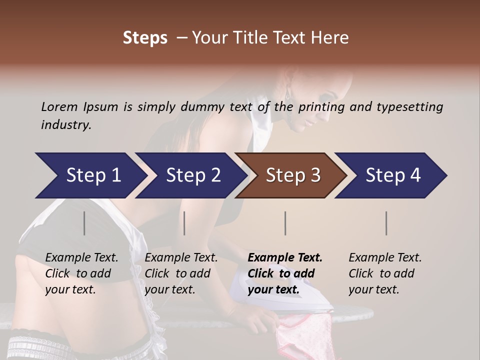 Flirt Standing Female PowerPoint Template