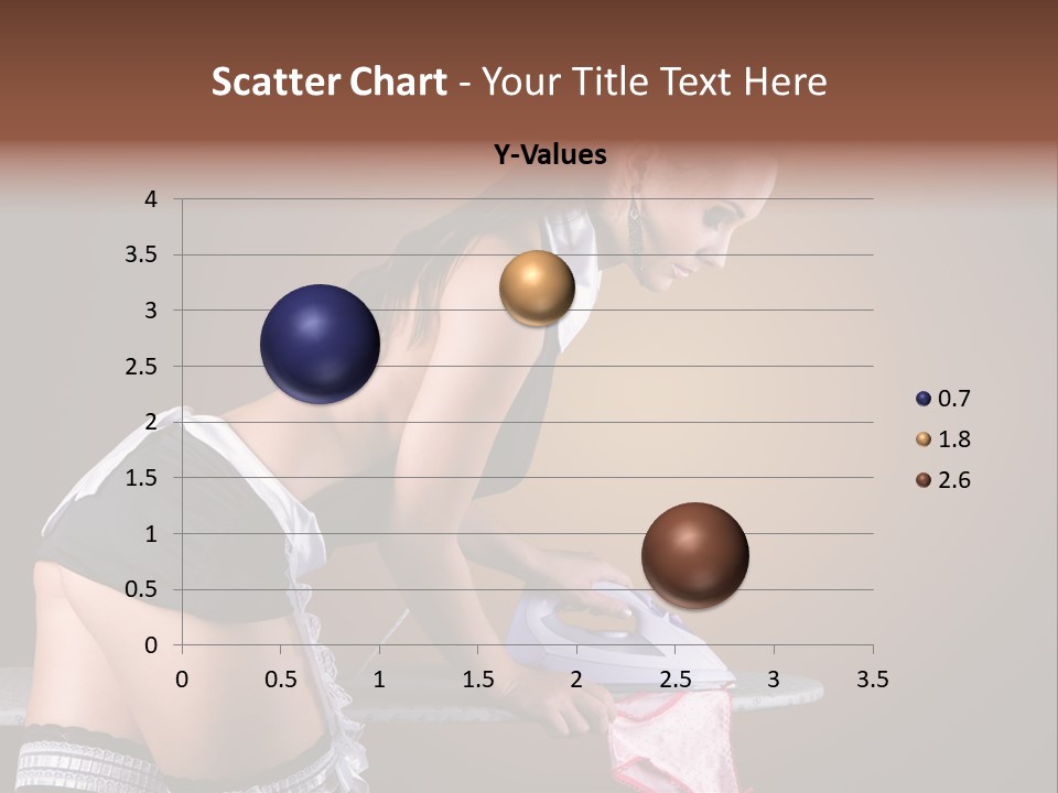 Flirt Standing Female PowerPoint Template