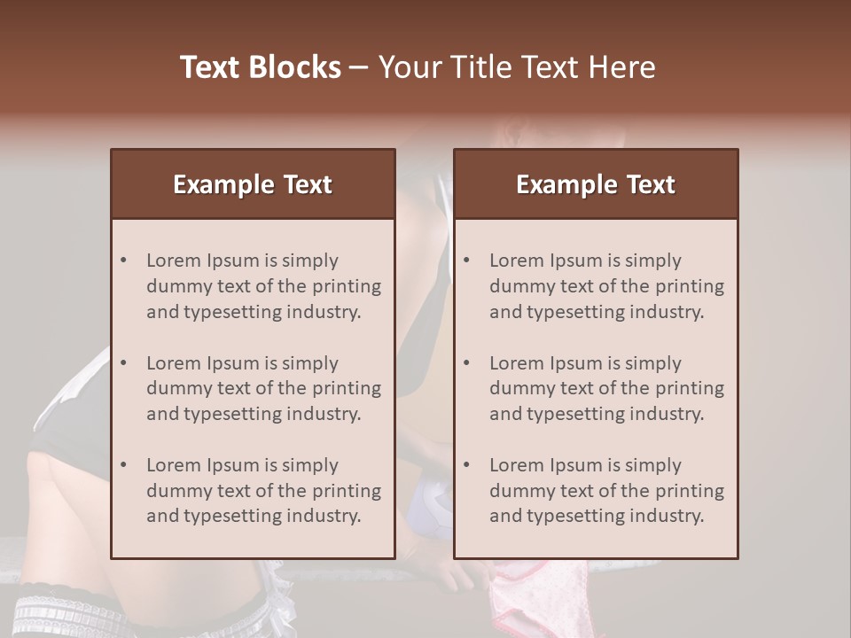 Flirt Standing Female PowerPoint Template