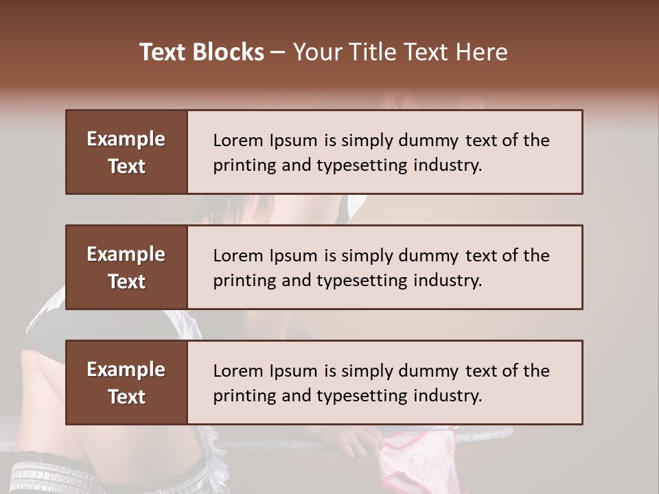 Flirt Standing Female PowerPoint Template