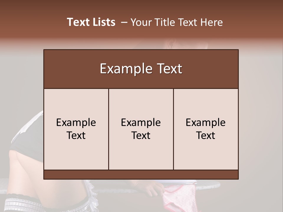 Flirt Standing Female PowerPoint Template