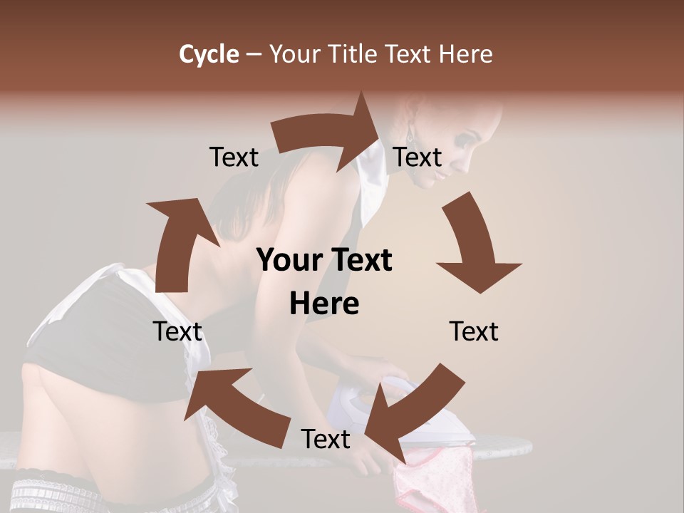 Flirt Standing Female PowerPoint Template