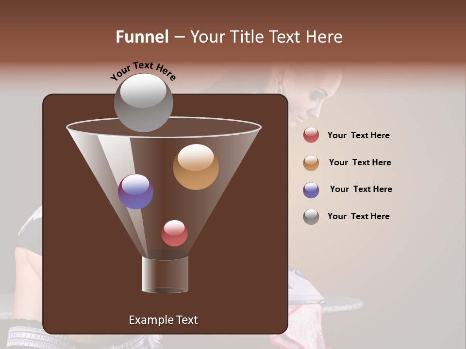 Flirt Standing Female PowerPoint Template