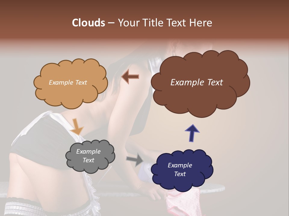 Flirt Standing Female PowerPoint Template