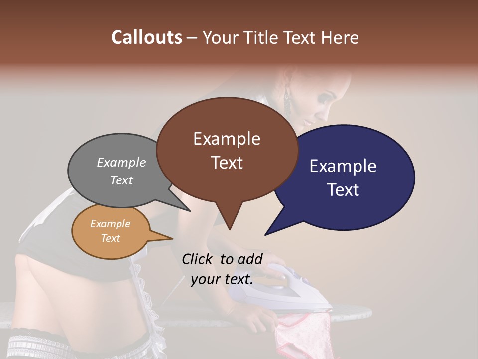 Flirt Standing Female PowerPoint Template