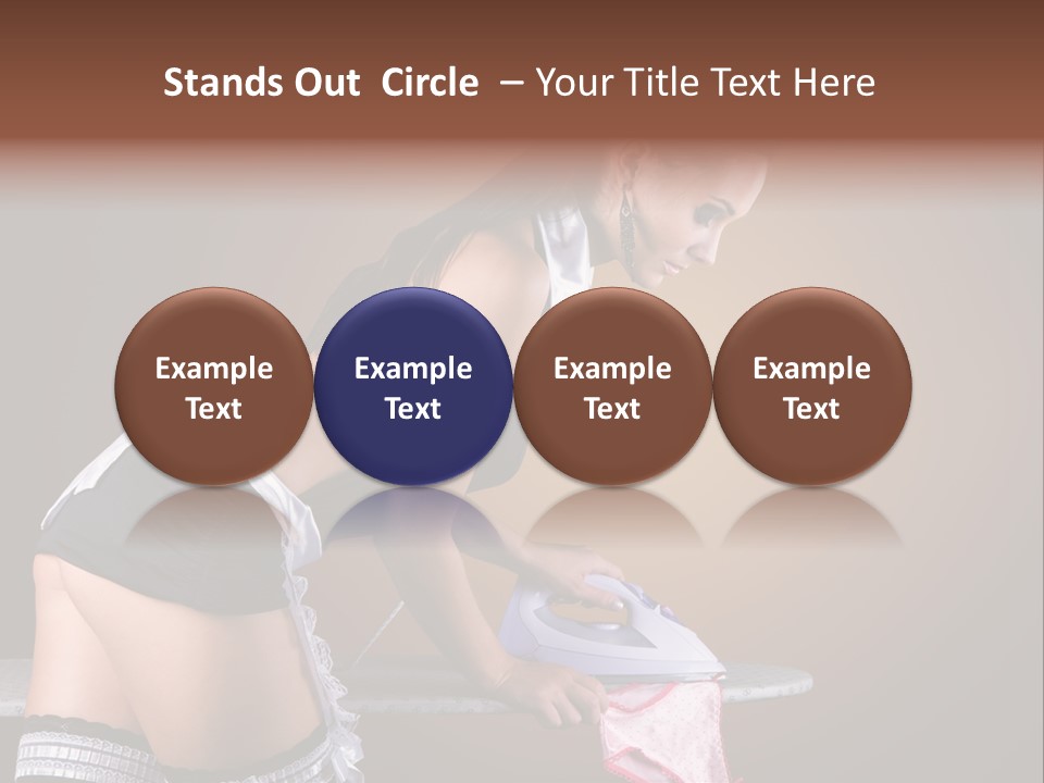 Flirt Standing Female PowerPoint Template