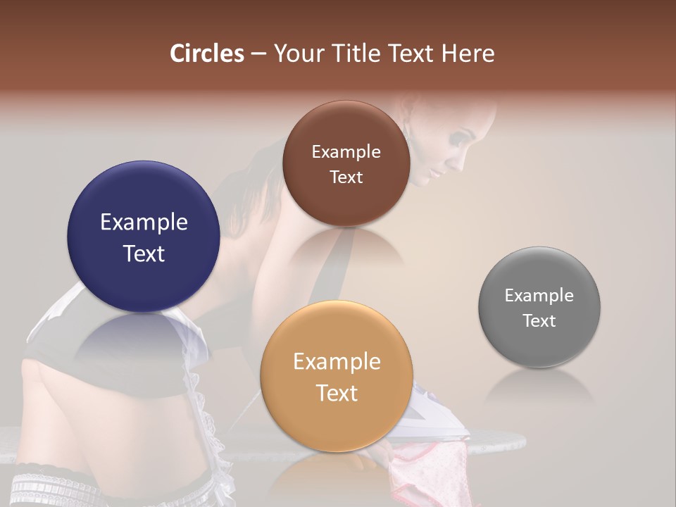 Flirt Standing Female PowerPoint Template